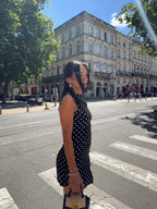 Robe dos nu à pois