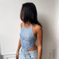 Top upcyclé denim