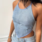 Top upcyclé denim