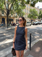 Robe dos nu denim
