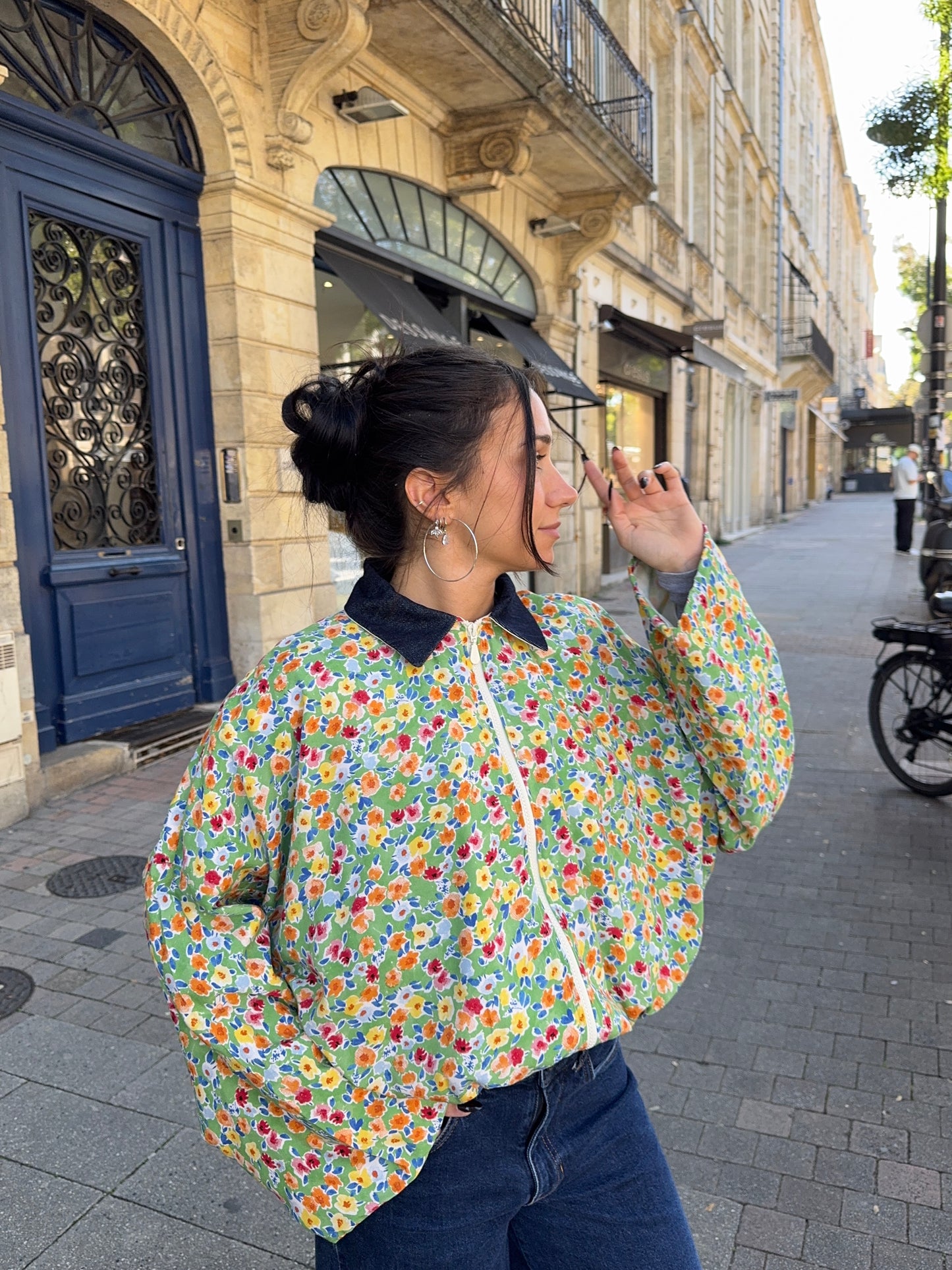 Bomber à fleurs