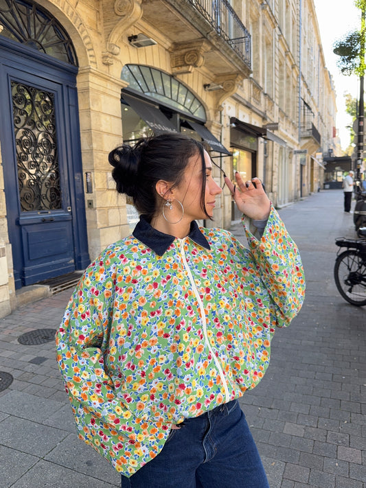 Bomber à fleurs