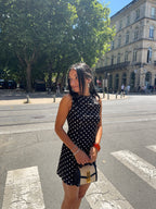 Robe dos nu à pois