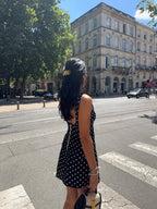 Robe dos nu à pois