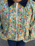Bomber upcyclé à fleurs