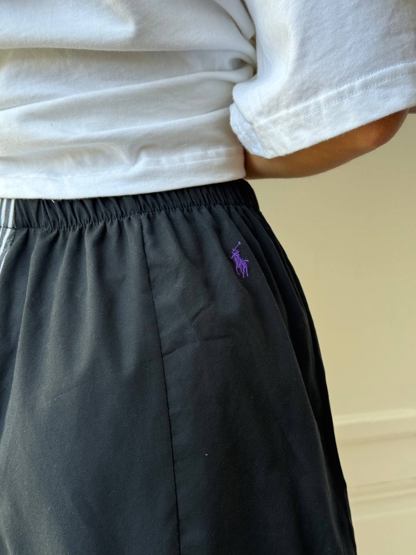 Caleçon short upcyclé bicolore