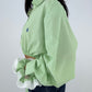Chemise upcyclée vichy vert clair + chouchou