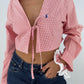 Chemise upcyclée vichy rosé + chouchou