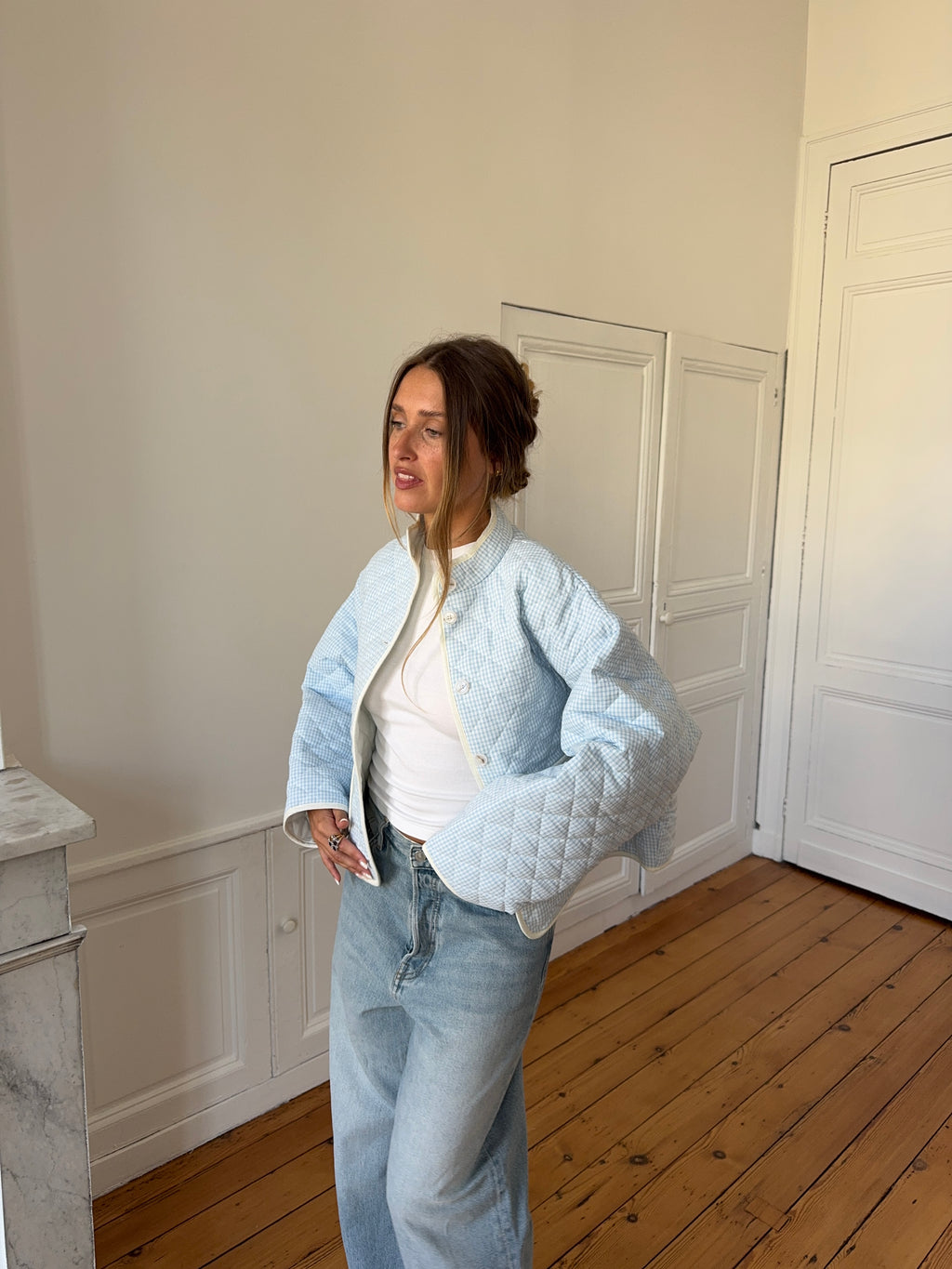 Veste vichy ciel