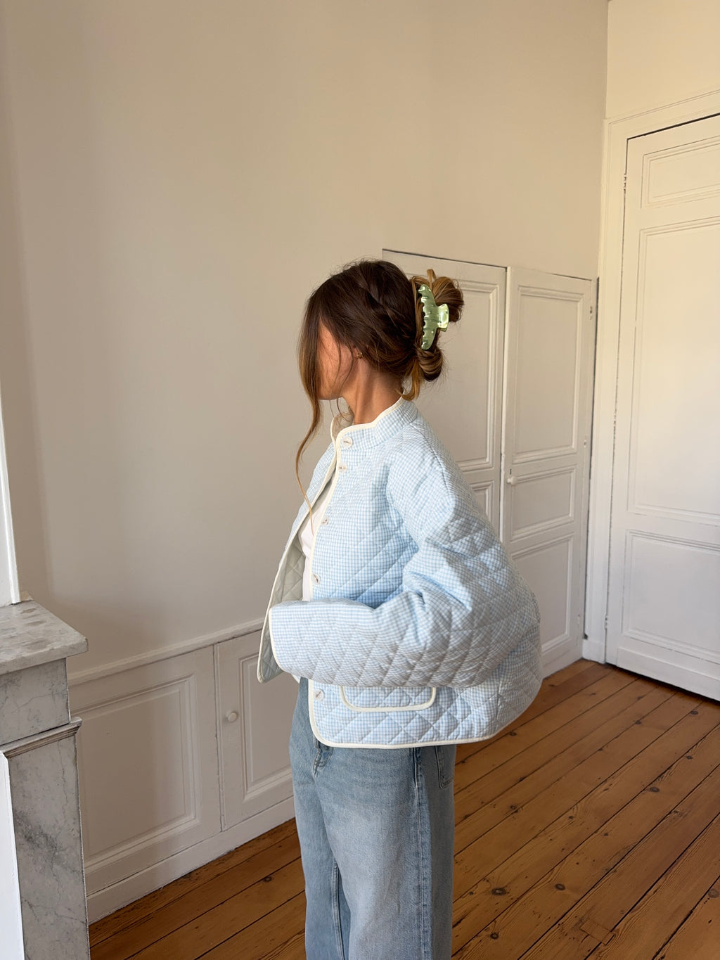 Veste vichy ciel