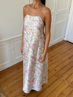 Robe dos nu longue upcyclée fleurie