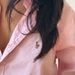 Chemise upcyclée rose + foulard