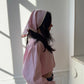 Chemise upcyclée rose + foulard