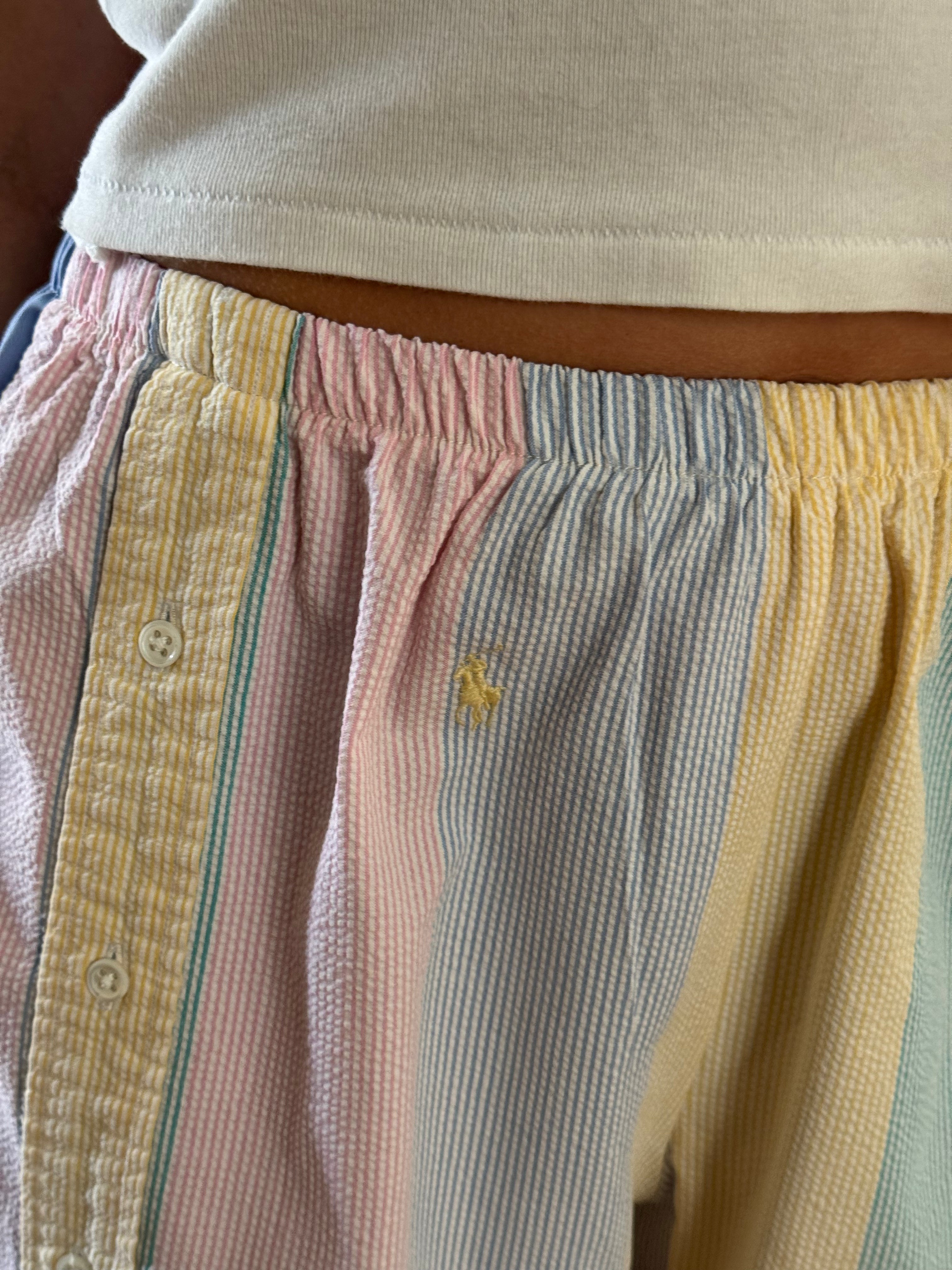 Caleçon short upcyclé patchwork