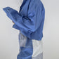 Ensemble upcyclé bleu et patchwork