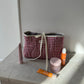 Trousse matelassée vichy rouge