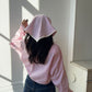 Chemise upcyclée rose + foulard