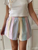 Caleçon short upcyclé patchwork