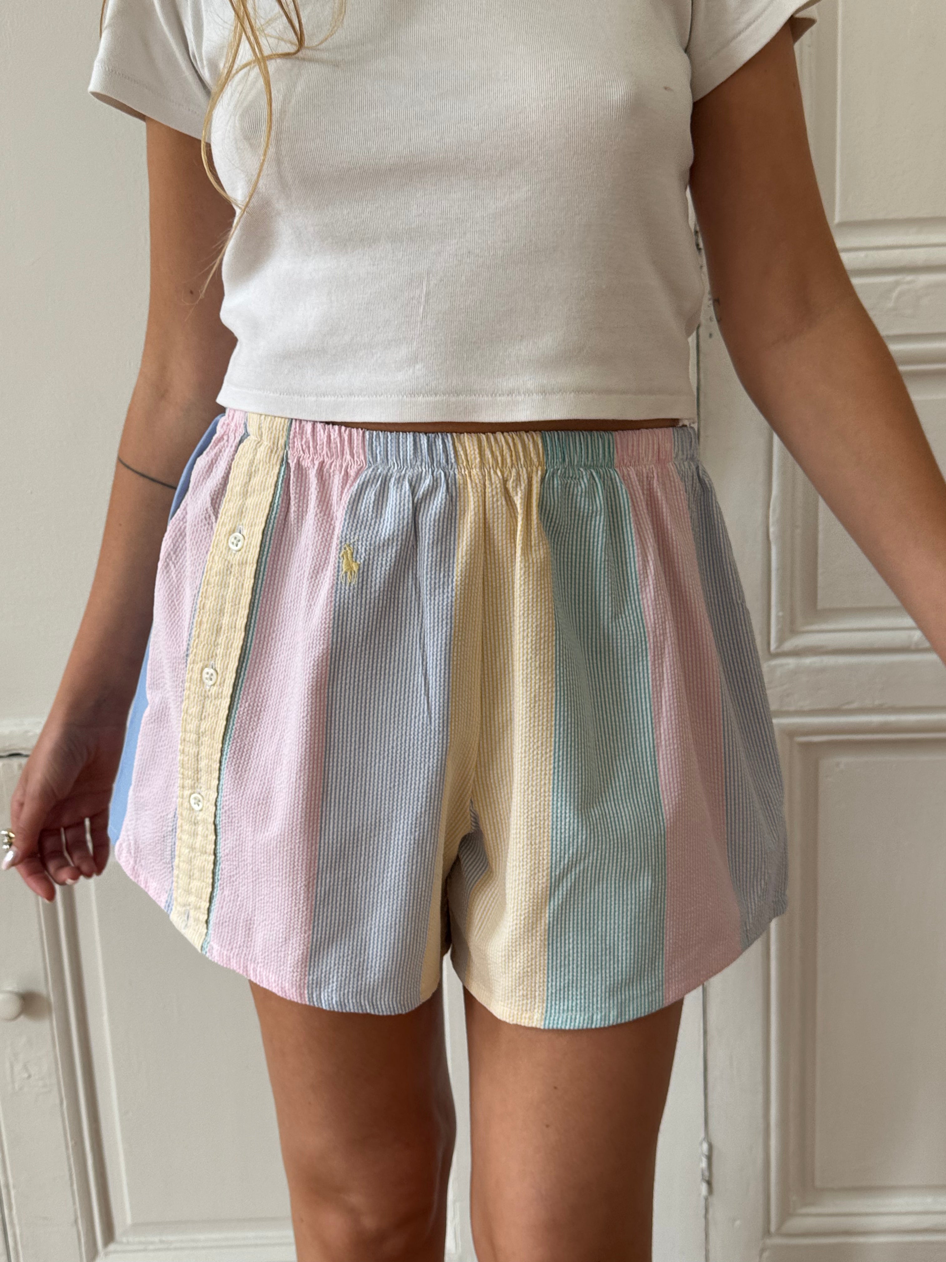 Caleçon short upcyclé patchwork