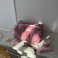 Trousse matelassée vichy rouge