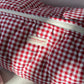 Trousse matelassée vichy rouge