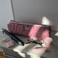 Trousse matelassée vichy rouge