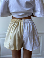 Caleçon short upcyclé bicolore