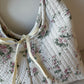 Sac upcyclé matelassé blanc à fleurs
