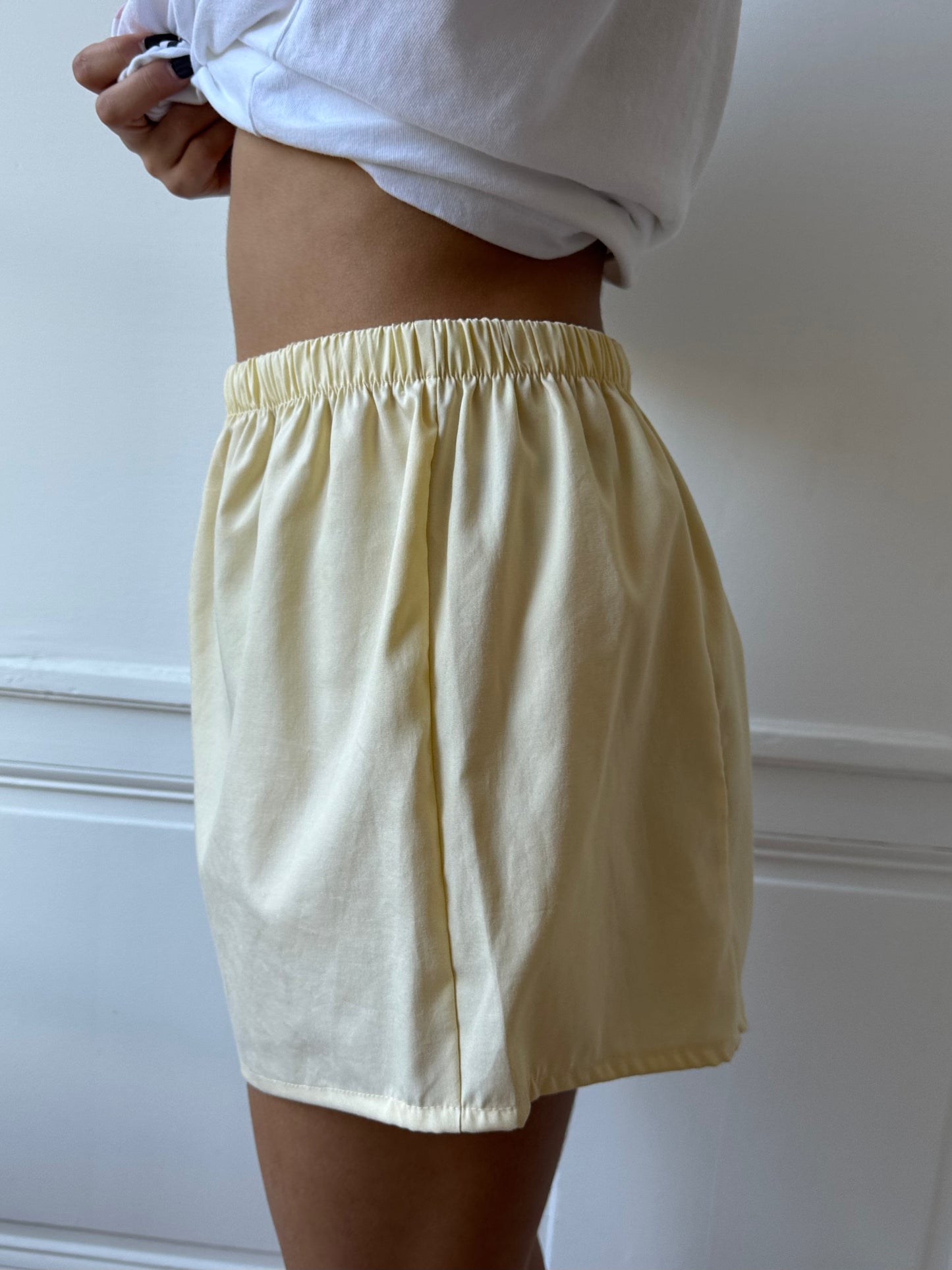 Caleçon short upcyclé bicolore