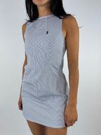 Robe upcyclée dos nu rayée