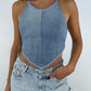 Top upcyclé denim