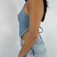 Top upcyclé denim