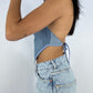 Top upcyclé denim