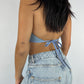 Top upcyclé denim