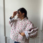Veste upcyclée matelassée fleurie