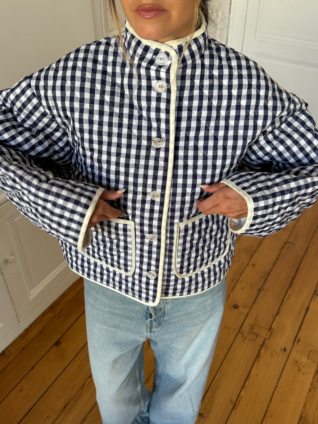 Veste vichy marine