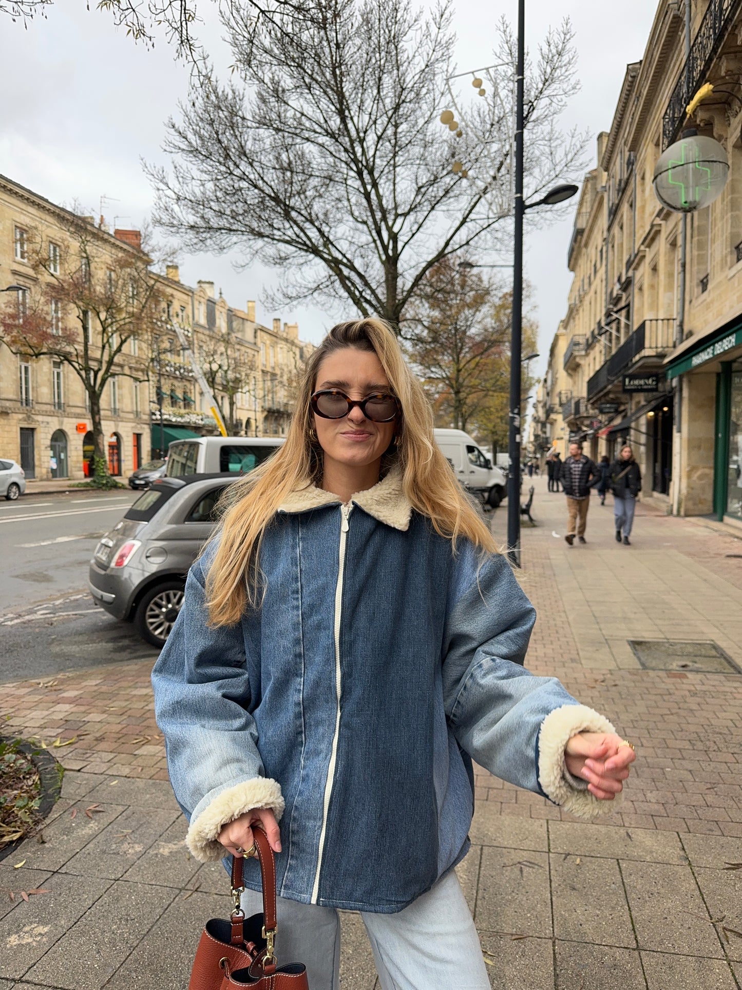 Veste upcyclée patchwork denim