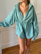 Combinaison upcyclée vert pastel - XS/S