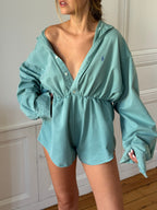 Combinaison upcyclée vert pastel - XS/S