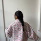 Veste upcyclée matelassée fleurie