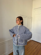 Veste vichy marine