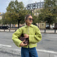 Veste upcyclée matelassée verte