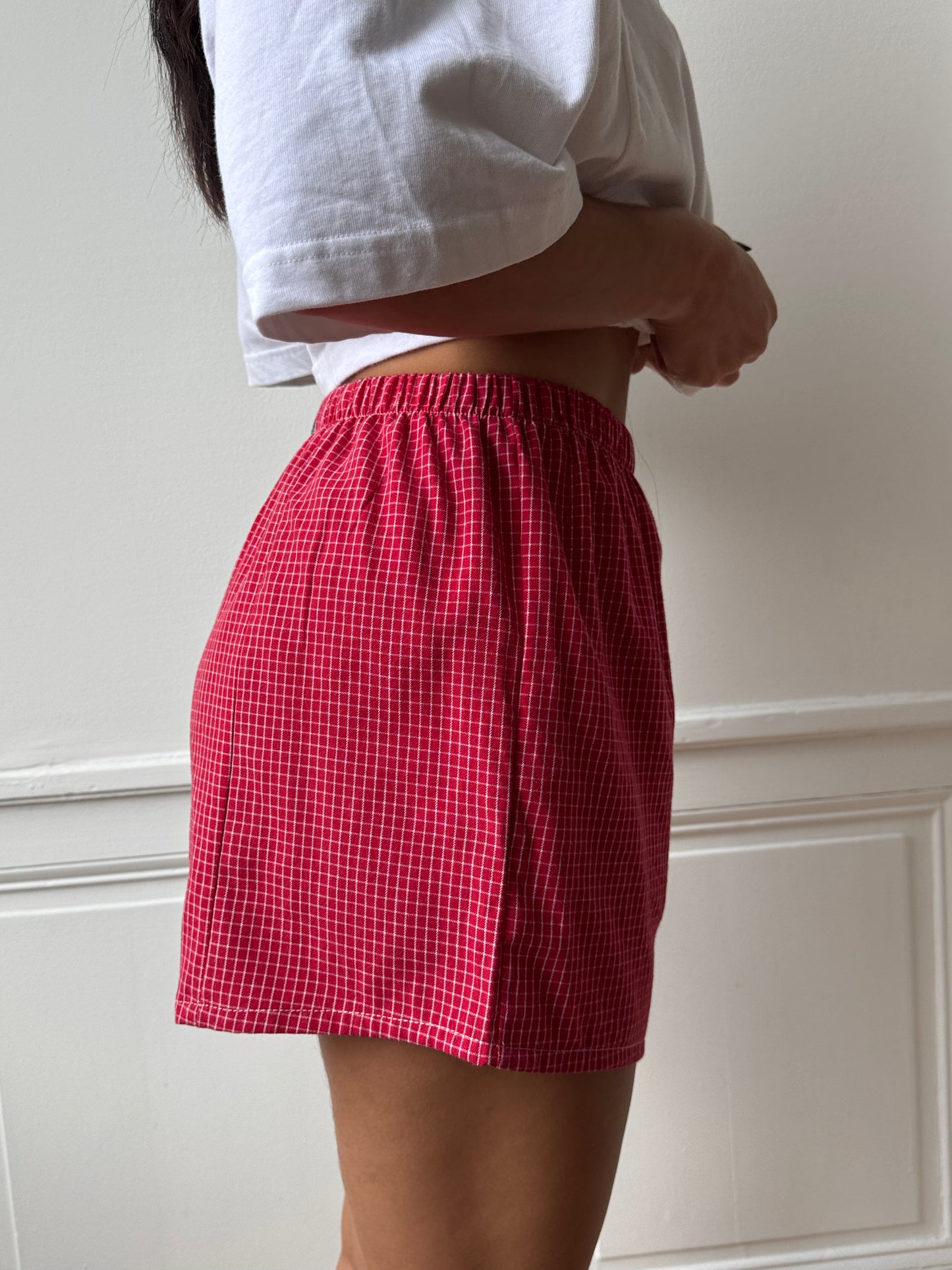 Caleçon short upcyclé bicolore