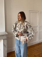 Upcycled floral jacket - Size 1