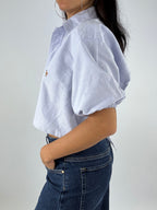 Chemise upcyclée dos nu oxford