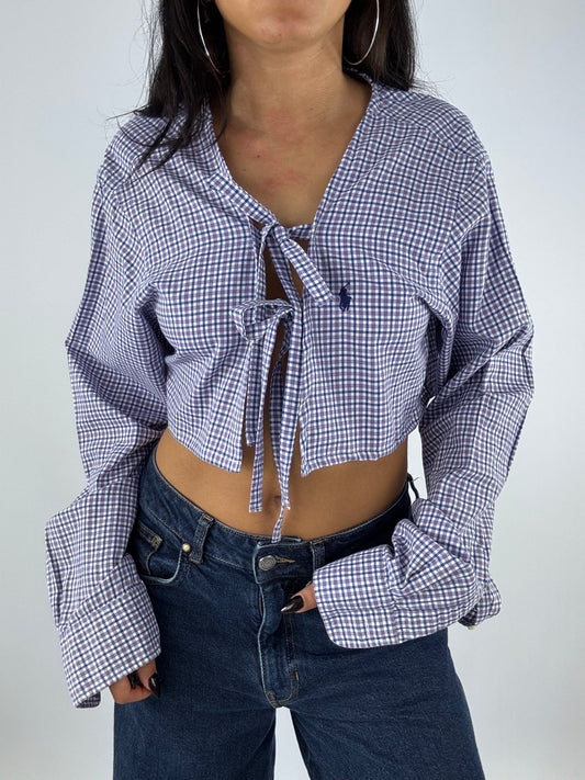 Chemise upcyclée à carreaux