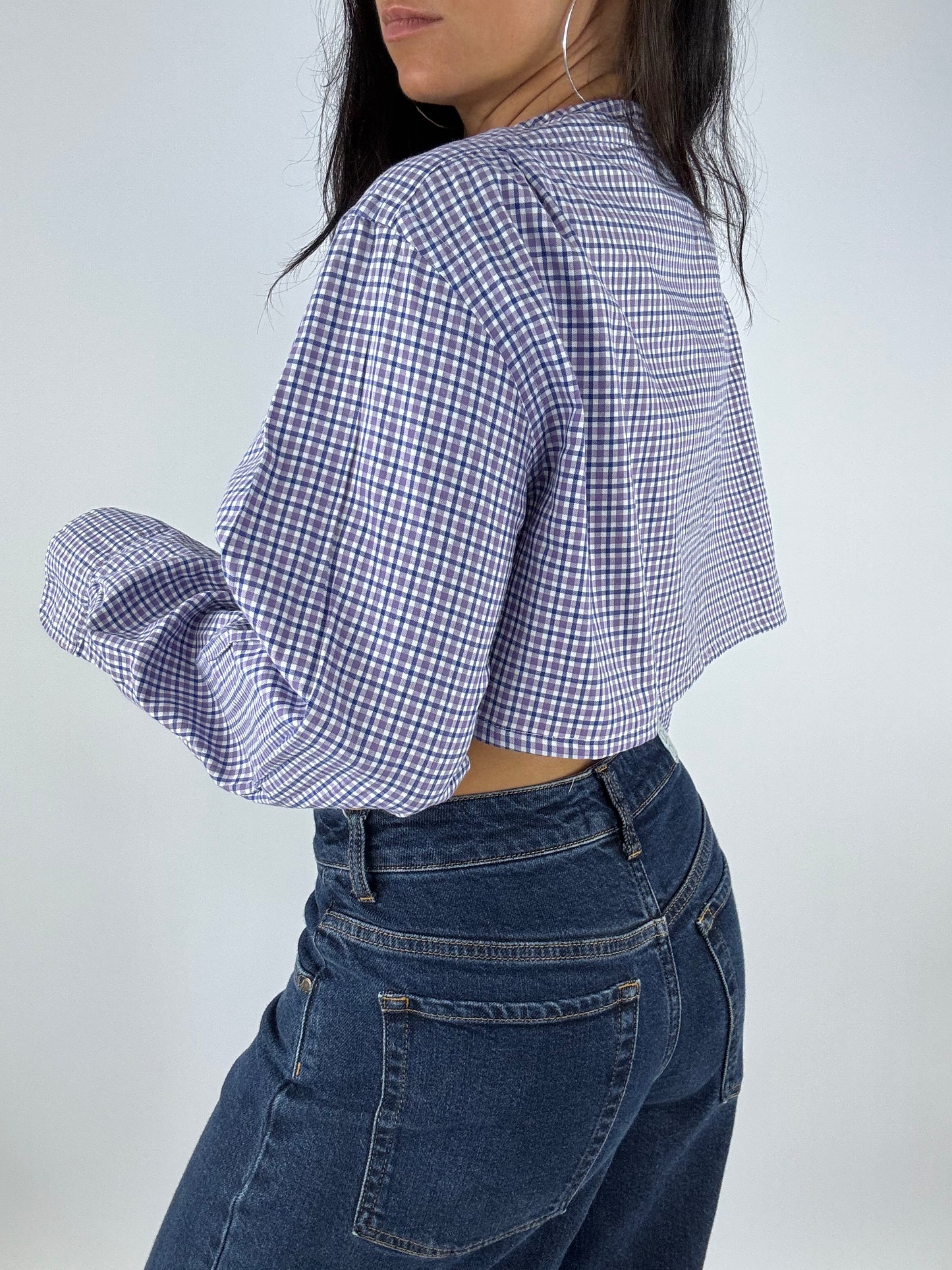 Chemise upcyclée à carreaux