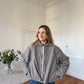 Veste laine taupe vichy bleu