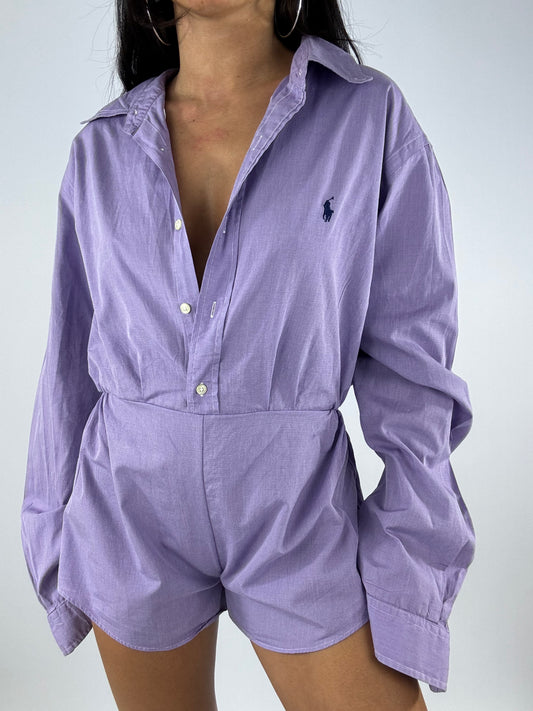 Combinaison upcyclée lilas