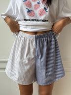 Caleçon short upcyclé bicolore